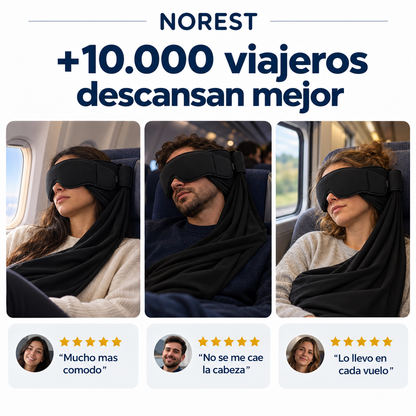 Almohada y antifaz 3 en 1 para dormir sentado